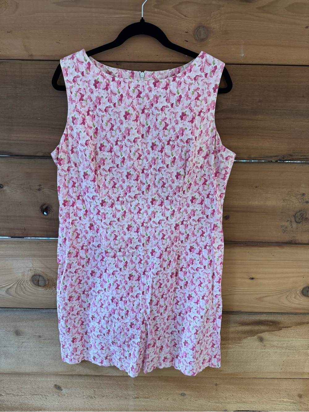 Sleeveless Pink Floral Mini Dress